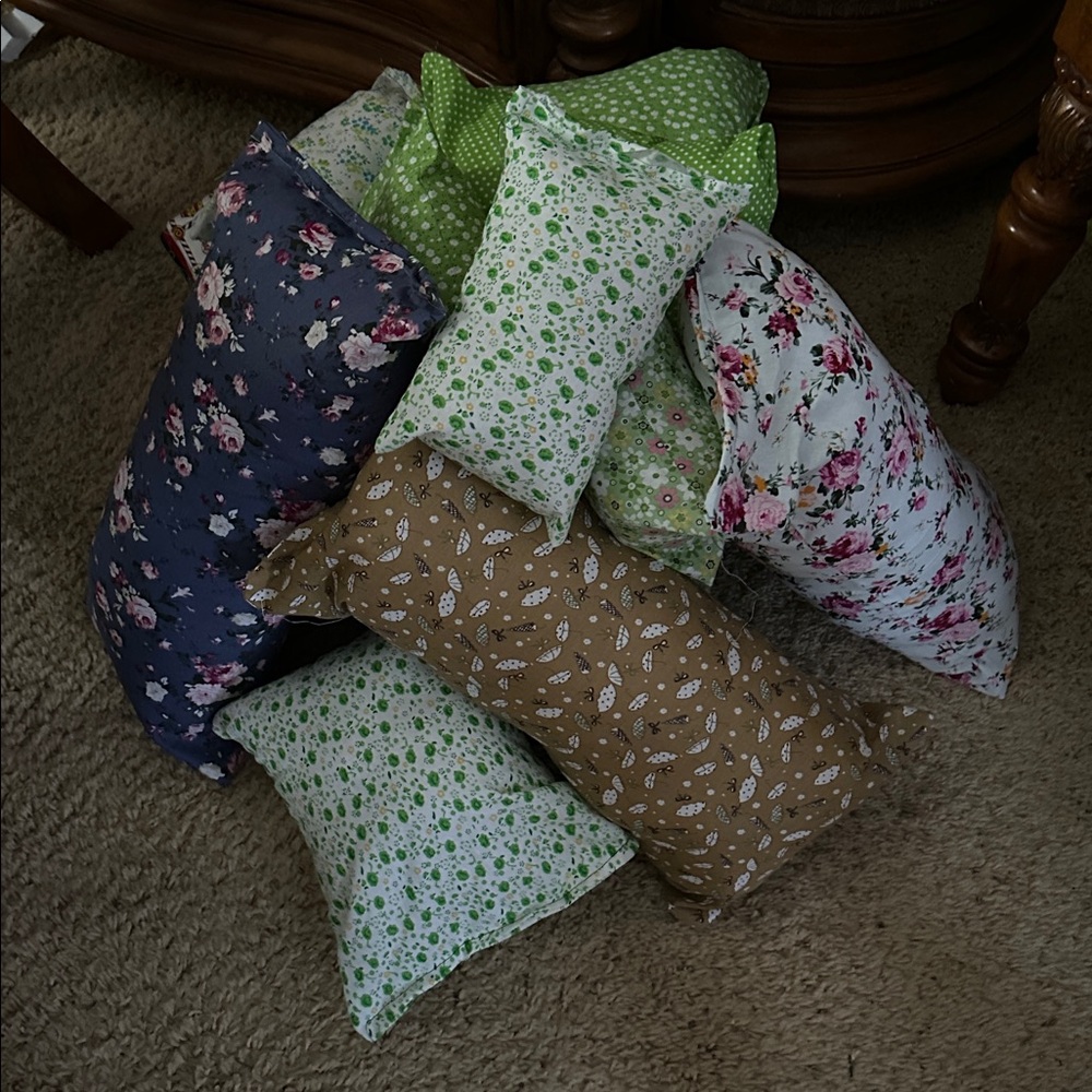 Handmade Purse Pillow 2 for $15 Polka Dot & Floral Design - Picture 4 of 7